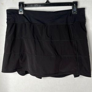 Lululemon Pace Rival Mid Rise Skirt Black Womens Size 10